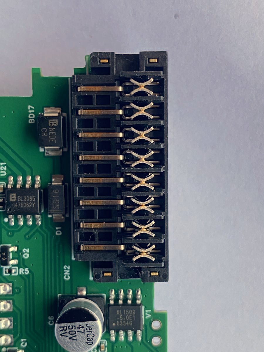 Backplane connector close-up